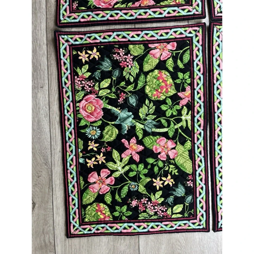 Vera Bradley Placemats Retired Botanica Set of Six (6) Place Mats